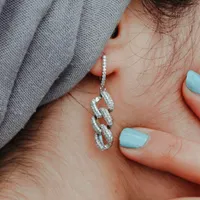 گوشواره نقره کارتیه سنتتیک Cartier silverبدون اجرت|بدلیجات|تبریز, |دیوار