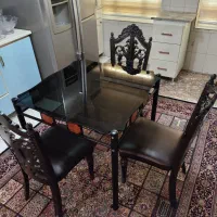 مبز نهارخوری چهارنفره و ۳ تا صندلی|میز و صندلی غذاخوری|تهران, صد دستگاه|دیوار