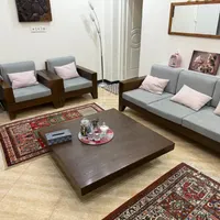 مبلمان نیم ست تمام چوب با فوم و روکش های نو|مبلمان خانگی و میز عسلی|تهران, نارمک جنوبی|دیوار