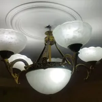 لوستر پنج شاخه از جنس فلز برنج
