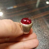 انگشتر نقره یاقوت