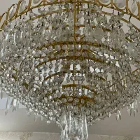 لوستر کریستالی در حد نو|لوستر و چراغ آویز|نیشابور, دارایی|دیوار