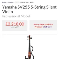ویولن یاماها سایلنت ۵ سیم SV255 ساخت ژاپن|ویولن|شیراز, فرهنگ شهر|دیوار