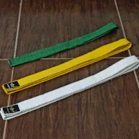 کمربند تکواندو کاراته سفید زرد سبز