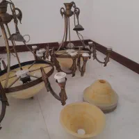 لوستر ۶ شاخه برنزی|لوستر و چراغ آویز|کرج, فاز ۳ گوهردشت|دیوار