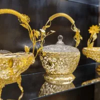 ظروف فلزی طلایی آبطلا تمام طلایی اماراتی فول GOLDE|ظروف سرو و پذیرایی|مشهد, سلام|دیوار