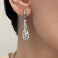 گوشواره نقره کادو سالگرد تولد اعیانی شیک زیبا۵۲-۶۲