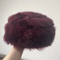 ست کلاه و شالگردن خز مصنوعی بورگاندی|لباس|تهران, دردشت|دیوار