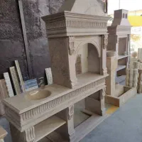 باربیکیو،شومینه،روشویی،معرق با سنگ طبیعی