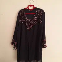 شومیز مشکی حریر فری