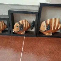 مجسمه چوبی نو استفاده نشدن ومهتابی پر نور