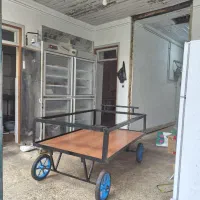 گاری دستی نبشی ۴سنگین چوب mdf|ابزارآلات|رشت, بازار|دیوار