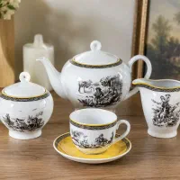 سرویس چای‌خوری چینی ۱۷ پارچه ویلیج چینی زرین
