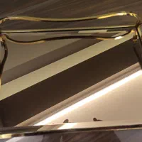 سینی اینه ای طلایی همراه جعبه جا حبوبات|ظروف نگهدارنده، پلاستیکی، یک‌بارمصرف|مشهد, امیریه|دیوار