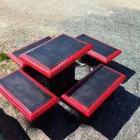 میز نیمکت باغ ویلا|صندلی و نیمکت|دلیجان, |دیوار