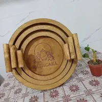 سینی چوبی سه عددی ست سینی چوبی