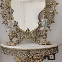 آیینه کنسول شمعدان برنز اصل