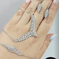 ساعت نقره و ست نقره جدید نگین دار مجلسی ce-n197|بدلیجات|تبریز, |دیوار