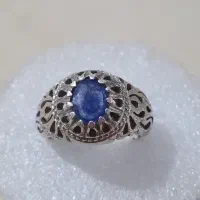 انگشتر یاقوت کبود با رکاب تمام دست ساز|جواهرات|تهران, شهرک طالقانی|دیوار