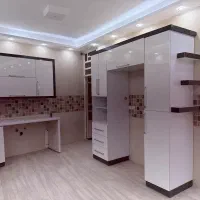 کابینت سفید طوسی