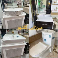 روشویی سفید طوسی کابینتی کد ۴۵۴