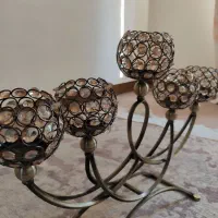 شمعدونی رو میزی کریستالی|لوستر و چراغ آویز|همدان, |دیوار