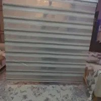 پرده زبرا ترک دو تیکه تمیز در حد نو باهم
