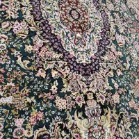 فرش ماشینی باغ بهشت نخ ابریشم‌طرح دست بافت