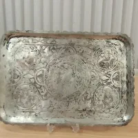 سینی مسی بسیار قدیمی قلم کاری