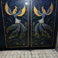 نقاشی درب و پنجره و ساختمان