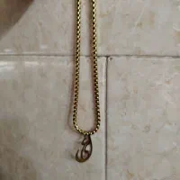 زنجیر وپلاک علی استیل رنگ ثابت