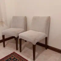 دو عدد صندلی مبلی کرم‌