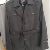 پالتو کلاسیک مشکی پارچه سانتانا