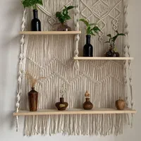 پرده شلف دیوارکوب مکرومه|صنایع دستی و سایر لوازم تزئینی|مشهد, ایثارگران|دیوار