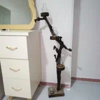 دو عدد شمعدان چوبی بلند به ارتفاع 110 و 100.|لوستر و چراغ آویز|سقز, |دیوار