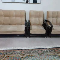 مبل چوبی 7 نفره|مبلمان خانگی و میز عسلی|دوگنبدان, |دیوار