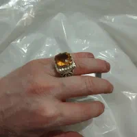 انگشتر نقره سیترین|جواهرات|اصفهان, لاله|دیوار