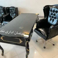مبلمان کلاسیک اداری٪میزاریکا مبل کویین‌مشکی طلایی|دفتر کار|چهاردانگه (تهران), |دیوار