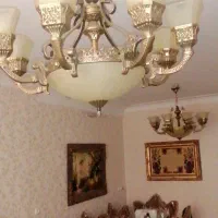 لوستر طرح برنز 8 شاخه و 3 شعله داخل 2 عدد|لوستر و چراغ آویز|ری, ظهیرآباد|دیوار