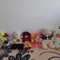 عروسک مختلف ۱۴ عدد|اسباب‌بازی بچه|قم, انسجام|دیوار