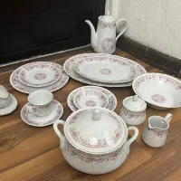 سرویس چینی آنتیک ۹۶ پارچه ۱۲ نفره ساخت ژاپن
