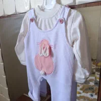 لباس سه تکه کلاه بلوز شلوار نوزادی تا۳ماه