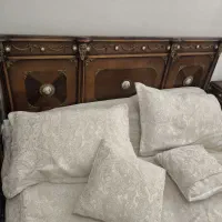 سرویس آنتیک تخت خواب چوب