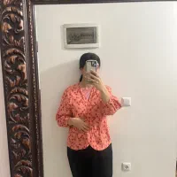 شومیز نخی گل گلی