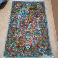 فرش دستبافت سلاطین چله ابریشم و گل ابریشم