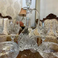 جام و شش عدد گیلاس بوهمیا چک