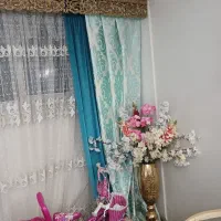 پرده والان و تاج چوبی پرده