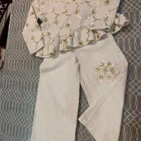 پیراهن دخترانه/ سوییشرت شلوار ترک/ ۴تا۷سال