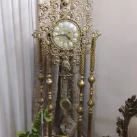 ساعت ایستاده برنز ایستاده طلایی به همراه کنسول نو