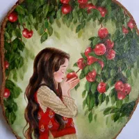 نقاشی روی چوب،(دیوارکوب)